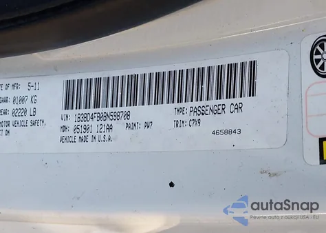 2011 Dodge Avenger Express from USA, damaged, VIN 1B3BD4FB0BN598708